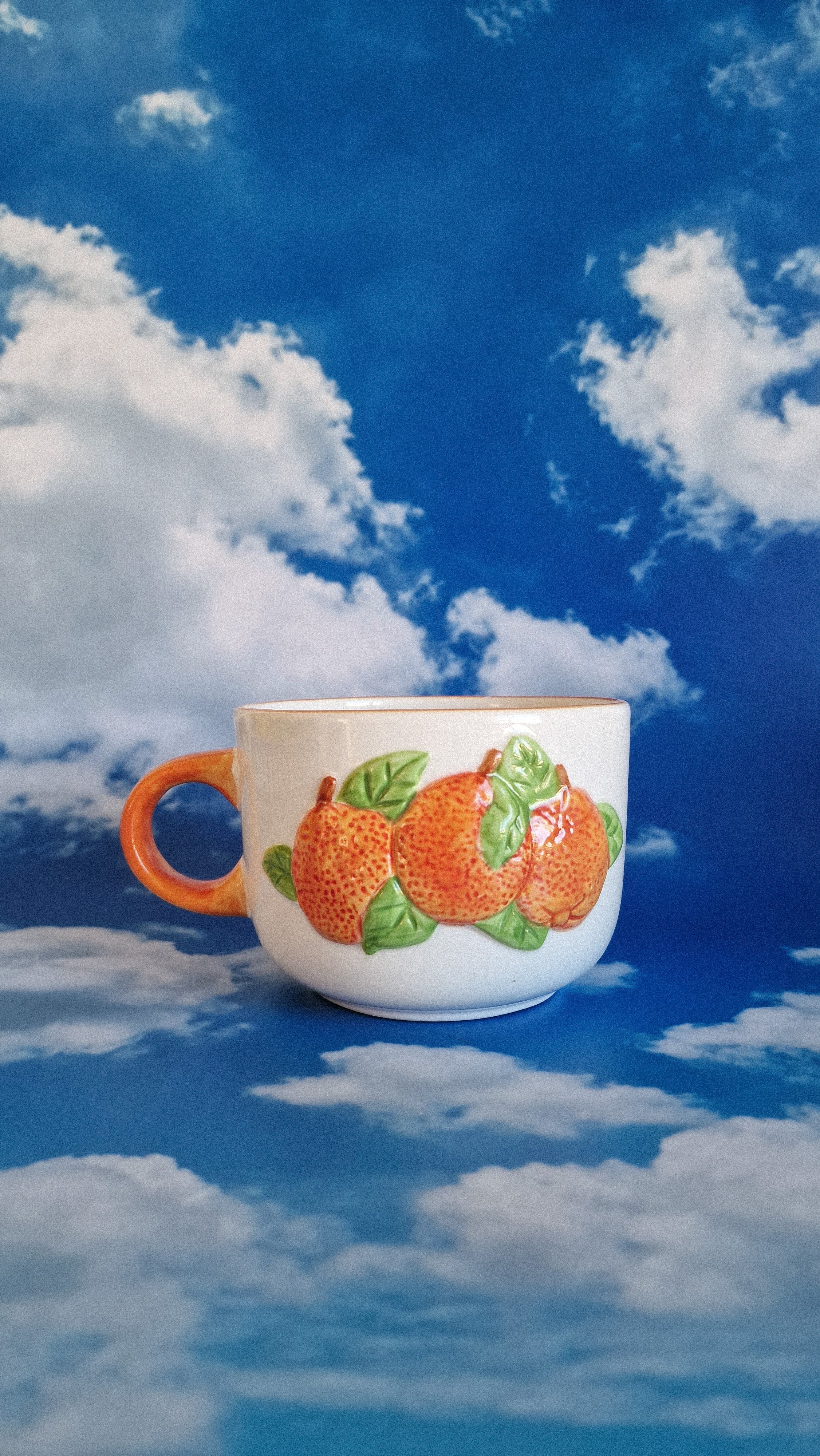 Grand mug motifs mandarine